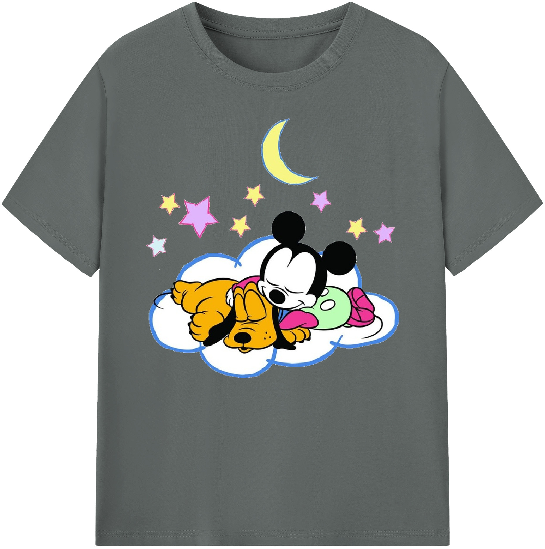 ミッキーマウス Mickey Mouse 綿100％ メンズ半袖Tシャツ｜肌触りやわらか＆通気性